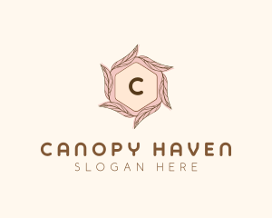 Elegant Leaf Salon Cosmetics logo design