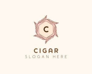 Elegant Leaf Salon Cosmetics logo design