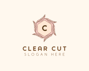 Elegant Leaf Salon Cosmetics logo design