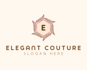 Elegant Leaf Salon Cosmetics logo design