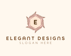 Elegant Leaf Salon Cosmetics logo design