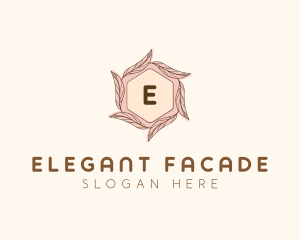 Elegant Leaf Salon Cosmetics logo design