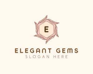 Elegant Leaf Salon Cosmetics logo design