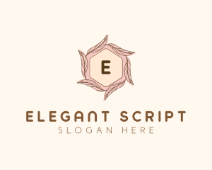 Elegant Leaf Salon Cosmetics logo design