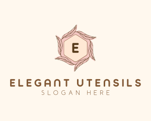 Elegant Leaf Salon Cosmetics logo design