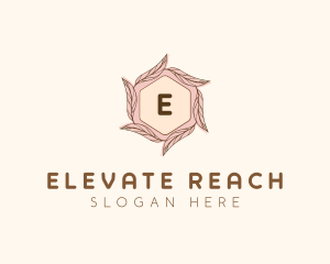 Elegant Leaf Salon Cosmetics logo design