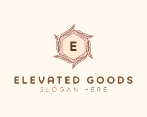 Elegant Leaf Salon Cosmetics logo design