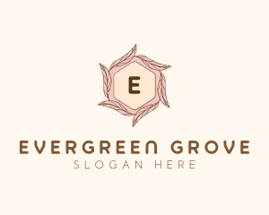 Elegant Leaf Salon Cosmetics logo design