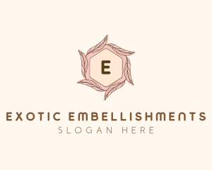 Elegant Leaf Salon Cosmetics logo design