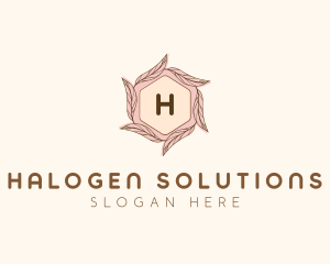 Elegant Leaf Salon Cosmetics logo design