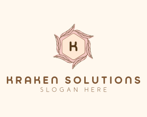 Elegant Leaf Salon Cosmetics logo design