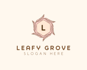 Elegant Leaf Salon Cosmetics logo design