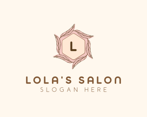 Elegant Leaf Salon Cosmetics logo design