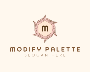 Elegant Leaf Salon Cosmetics logo design