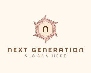 Elegant Leaf Salon Cosmetics logo design