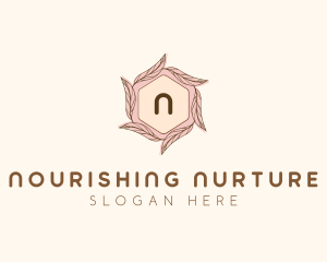 Elegant Leaf Salon Cosmetics logo design