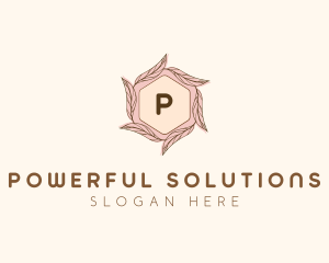 Elegant Leaf Salon Cosmetics logo design