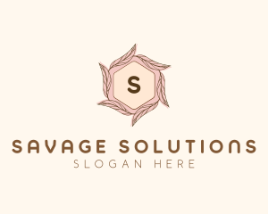 Elegant Leaf Salon Cosmetics logo design