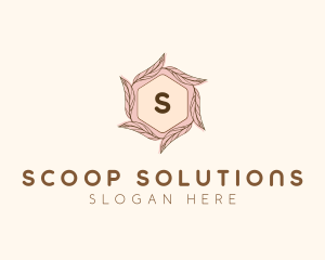 Elegant Leaf Salon Cosmetics logo design