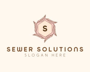 Elegant Leaf Salon Cosmetics logo design