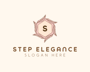 Elegant Leaf Salon Cosmetics logo design