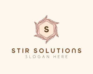 Elegant Leaf Salon Cosmetics logo design