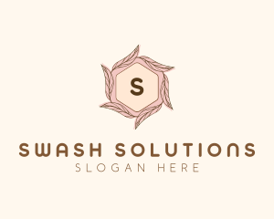 Elegant Leaf Salon Cosmetics logo design