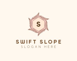 Elegant Leaf Salon Cosmetics logo design