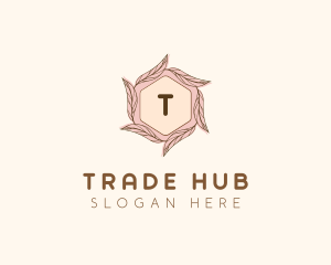 Elegant Leaf Salon Cosmetics logo design