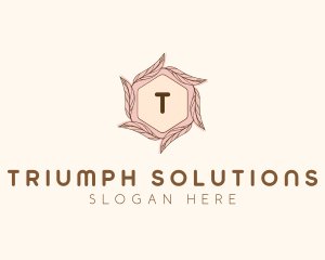 Elegant Leaf Salon Cosmetics logo design