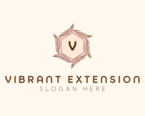 Elegant Leaf Salon Cosmetics logo design