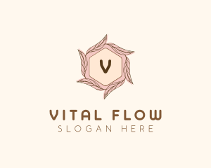 Elegant Leaf Salon Cosmetics logo design