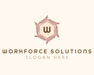 Elegant Leaf Salon Cosmetics logo design