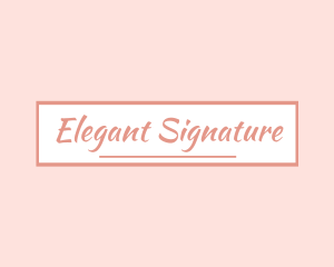 Feminine Signature Text logo