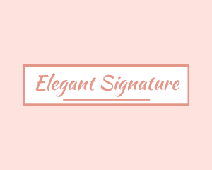 Feminine Signature Text logo design