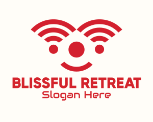 Red Internet Signal Clown logo