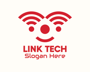 Red Internet Signal Clown logo
