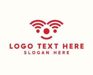 Red Internet Signal Clown logo