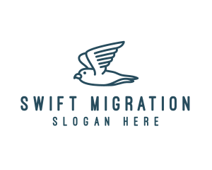 Seagull Flying Bird  logo design