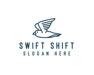 Seagull Flying Bird  logo design