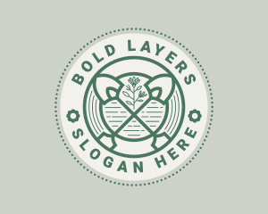 Shovel Garden Landscaping  logo design