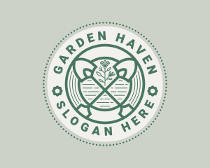 Shovel Garden Landscaping  logo design