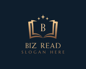 Book Sparkles Letter logo design