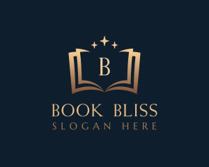 Book Sparkles Letter logo