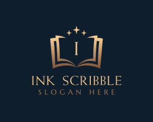 Book Sparkles Letter logo