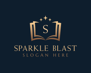 Book Sparkles Letter logo design