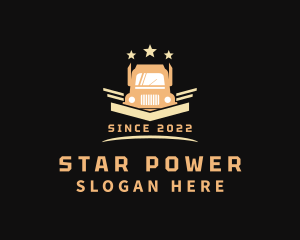 Stars Freight Truck  logo design