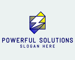 Abstract Electric Lightning Energy logo design