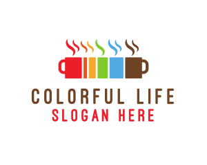 Colorful Coffee Mugs logo design