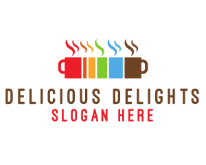 Colorful Coffee Mugs logo design